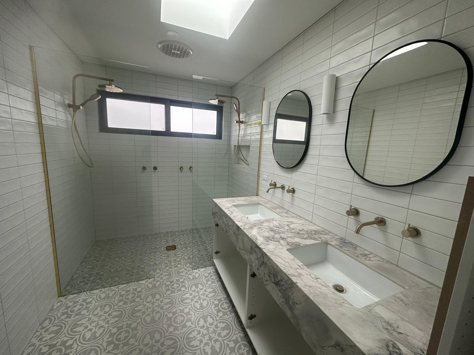 Large Shower Bathroom Installation - Plex Plumbing Melbourne